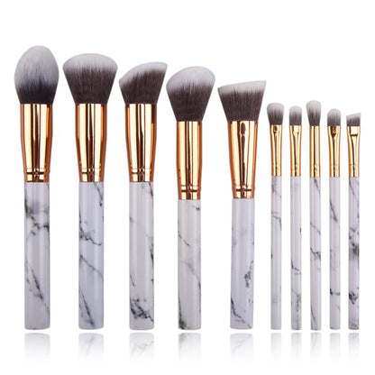 Trending Now at Buy Center: 10 marble makeup brush sets, beauty tools, blush, eye shadow, face modification, 5 big 5 small explosions. White Opp