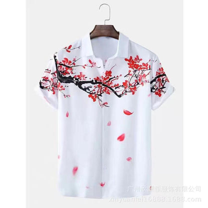 Hot New Items at Buy Center: Men's 3D Digital Printing Short-sleeved Shirt XS779