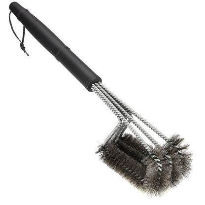 Fresh Arrivals at Buy Center: 18-inch Three-head Barbecue Grill Cleaning Brush Steel Wire Oven Outdoor BBQ Tools