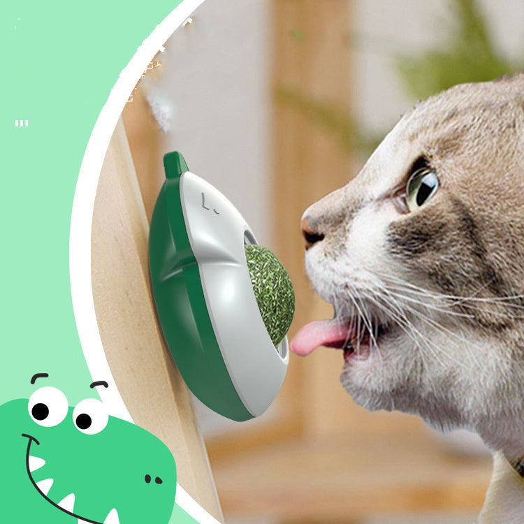 Newly Released at Buy Center: Spinning Catnip Ball For Cats Snacks Licking Licking Grinding Teeth Tooth Cleaning Self Biting Toy