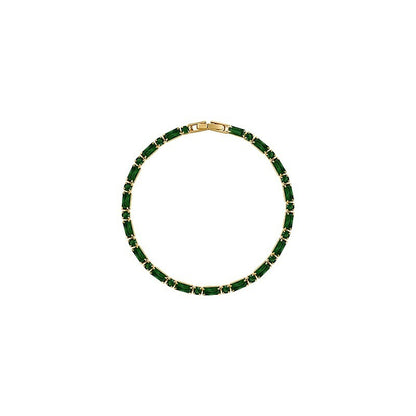 Buy Center Hot Pick-Copper Micro Inlay Vintage Emerald Zircon Bracelet