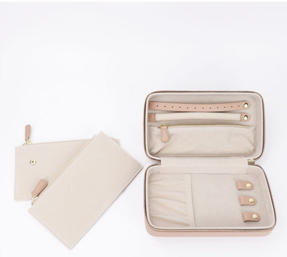 New at Buy Center: Large Capacity Leather Portable And Versatile Built-in Pouch Cosmetic Case