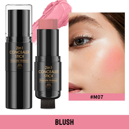 Lápiz de contorno de dos puntas Highlight Blush con brocha