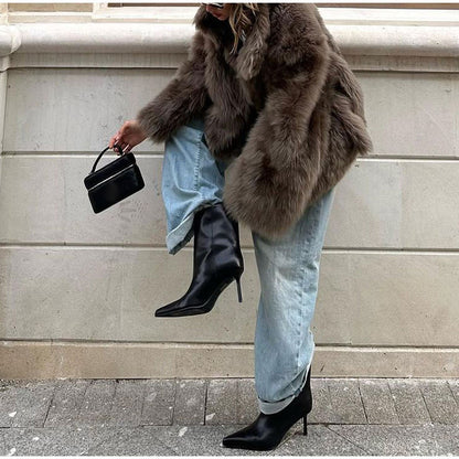 Plush Fur Coat Fashion Casual And Comfortable Eye-catching Warm Buy Center