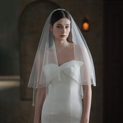 Exquisite Handmade Beaded Bridal Veil Buy Center