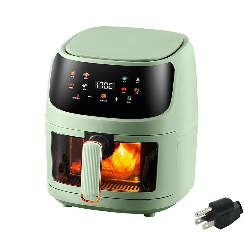 Hot New Arrivals at Buy Center: Home Intelligent Large Capacity Visual Multifunctional Air Fryer 8L Avocado Green 110V US