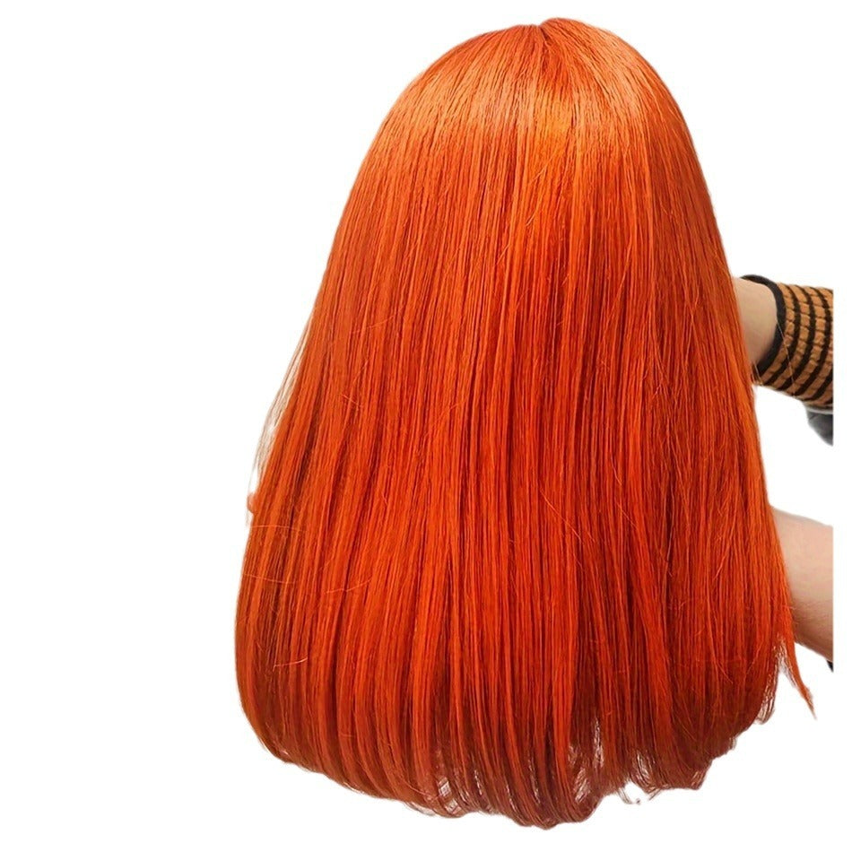 Buy Center Handpicked- Straight Ginger Orange Bob Wigs Human Hair13x4