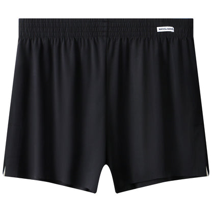 Newly Arrived at Buy Center: Men's Summer Exercise Workout Quick-drying Ice Silk Shorts Black