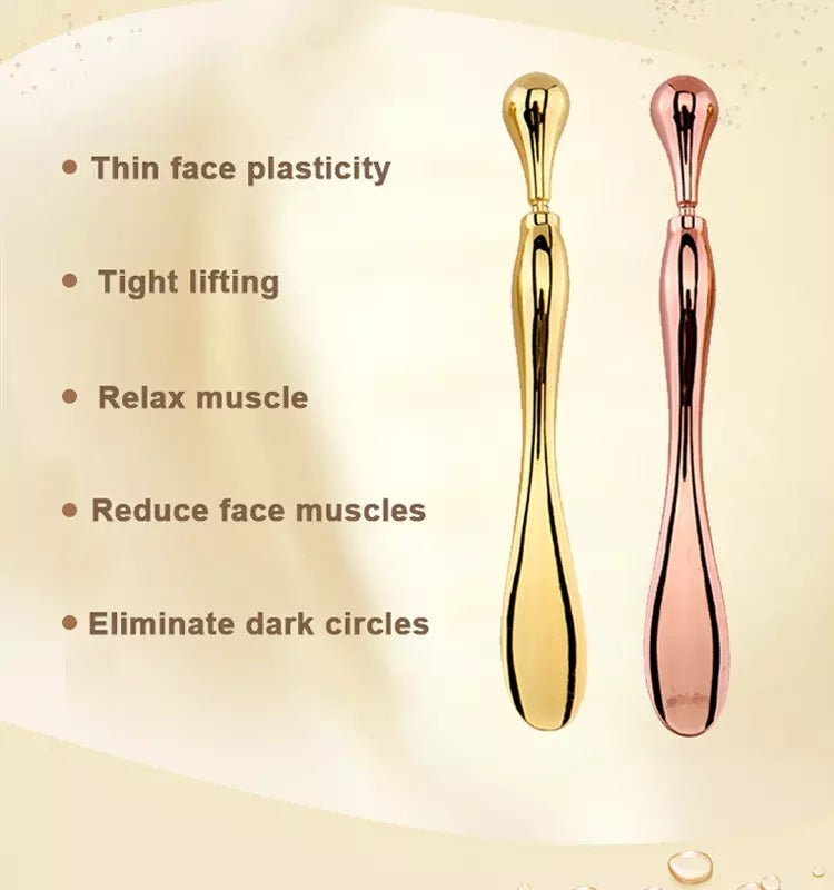 Now Available at Buy Center: Eye Cream Stick Roller For Face Metal Spatula Puff Applicator Eye Cream Massager Facial Cream Massage Sticks Eye Metal Makeup Spatula Eye Wand 10cm