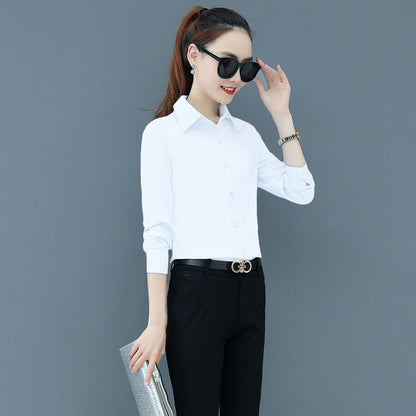 Buy Center Hot Pick-Women's Long Sleeve Slim Fit Slimming Business Shirt White