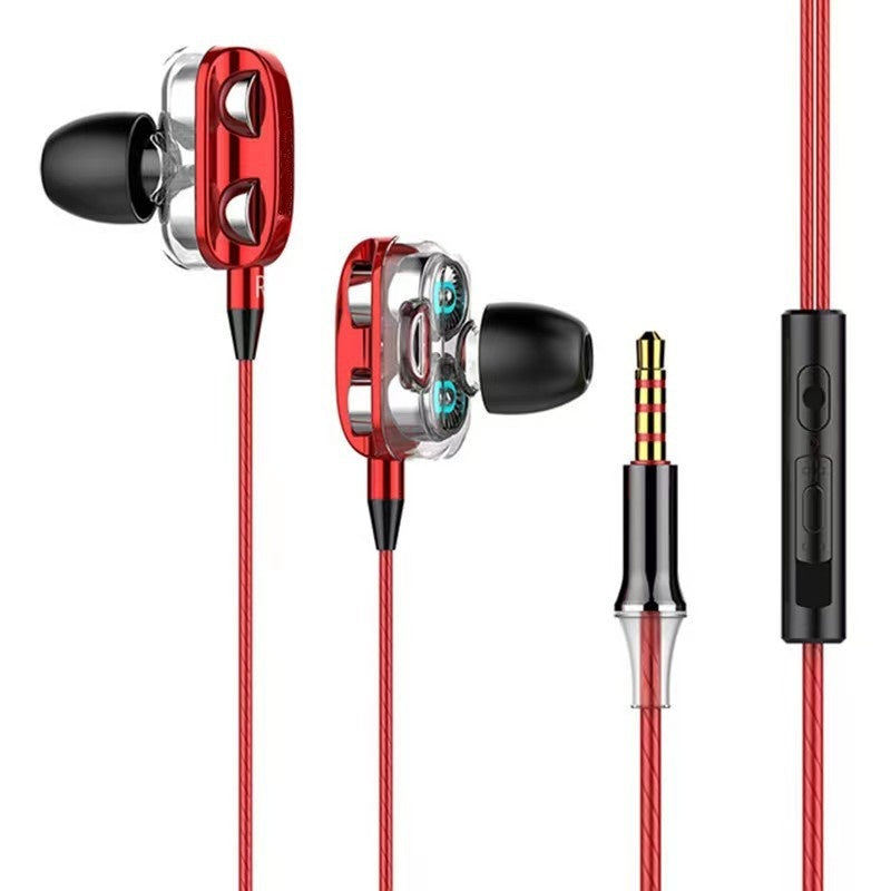 Double Moving Coil In-ear Headphones PlayerUnknown's Battlegrounds With Microphone Buy Center