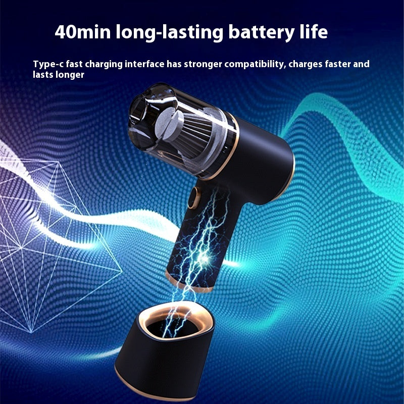 Just Arrived at Buy Center: Handheld Wireless Car Cleaner Four-in-one Blowing Vacuum Charging Swimming Ring Dual Use In Car And Home