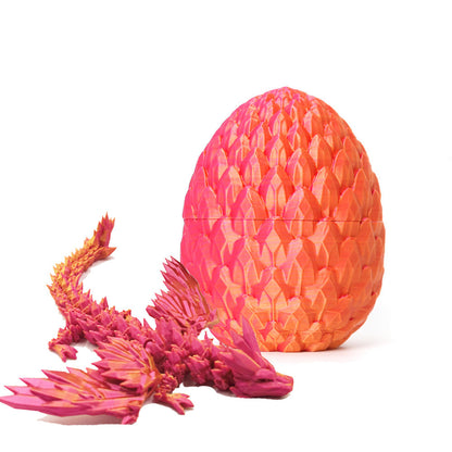 Hot New Items at Buy Center: Print Dragon Ornaments Colorful Movable Crystal Creative Christmas Easter Eggs 1 Hongjin