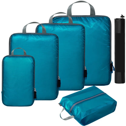 Just Arrived at Buy Center: Waterproof Travel Buggy Bag Four-piece Five-piece Set Sky Blue 5pcs