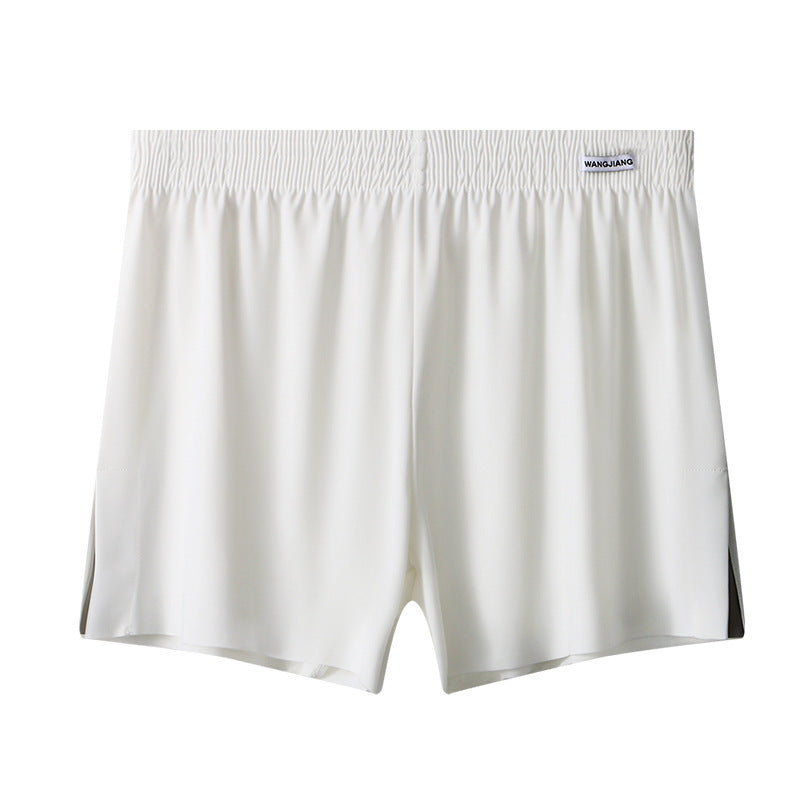 Newly Arrived at Buy Center: Men's Summer Exercise Workout Quick-drying Ice Silk Shorts White