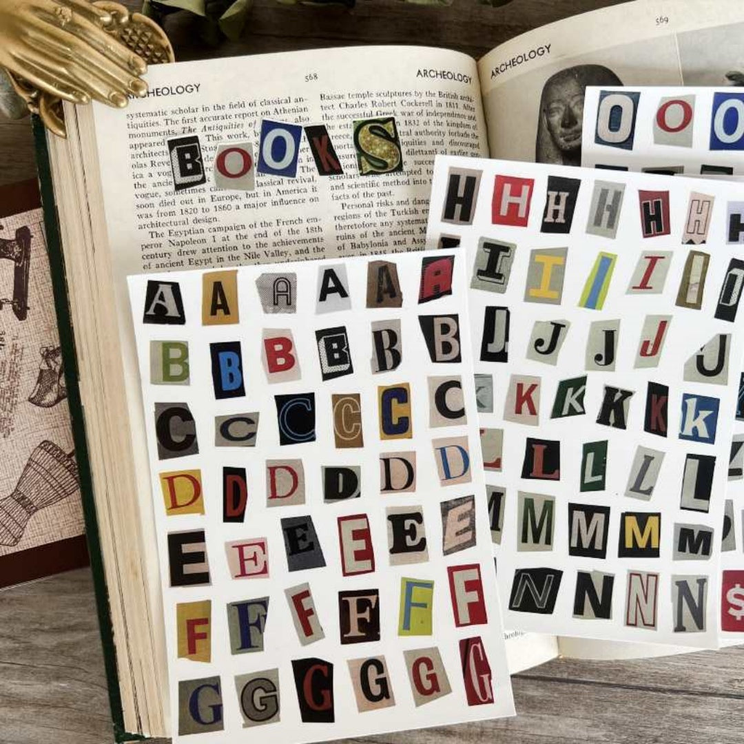 Buy Center Picks-English Letters And Numbers Symbol Label Sticker Material Decoration Stickers