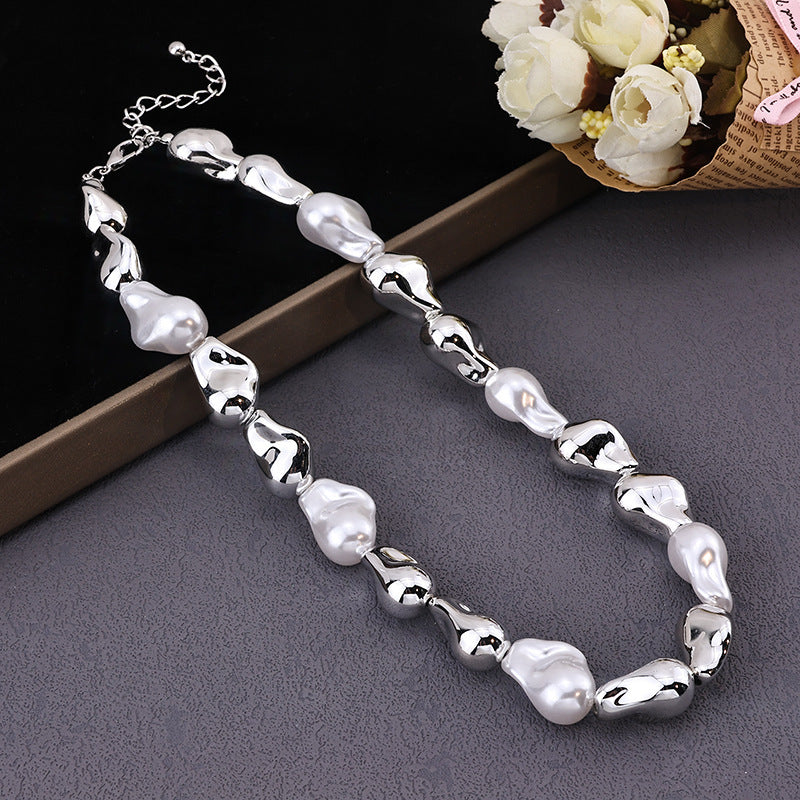 Fashion Trendy Unique Artificial Pearl Clavicle Necklace Buy Center