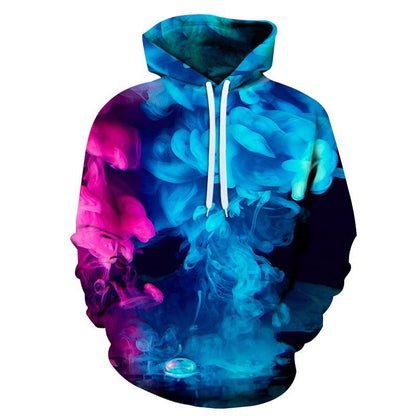 Just Arrived at Buy Center: Starry Sky Men's Color Ink Digital Printed Hoodie Style 4