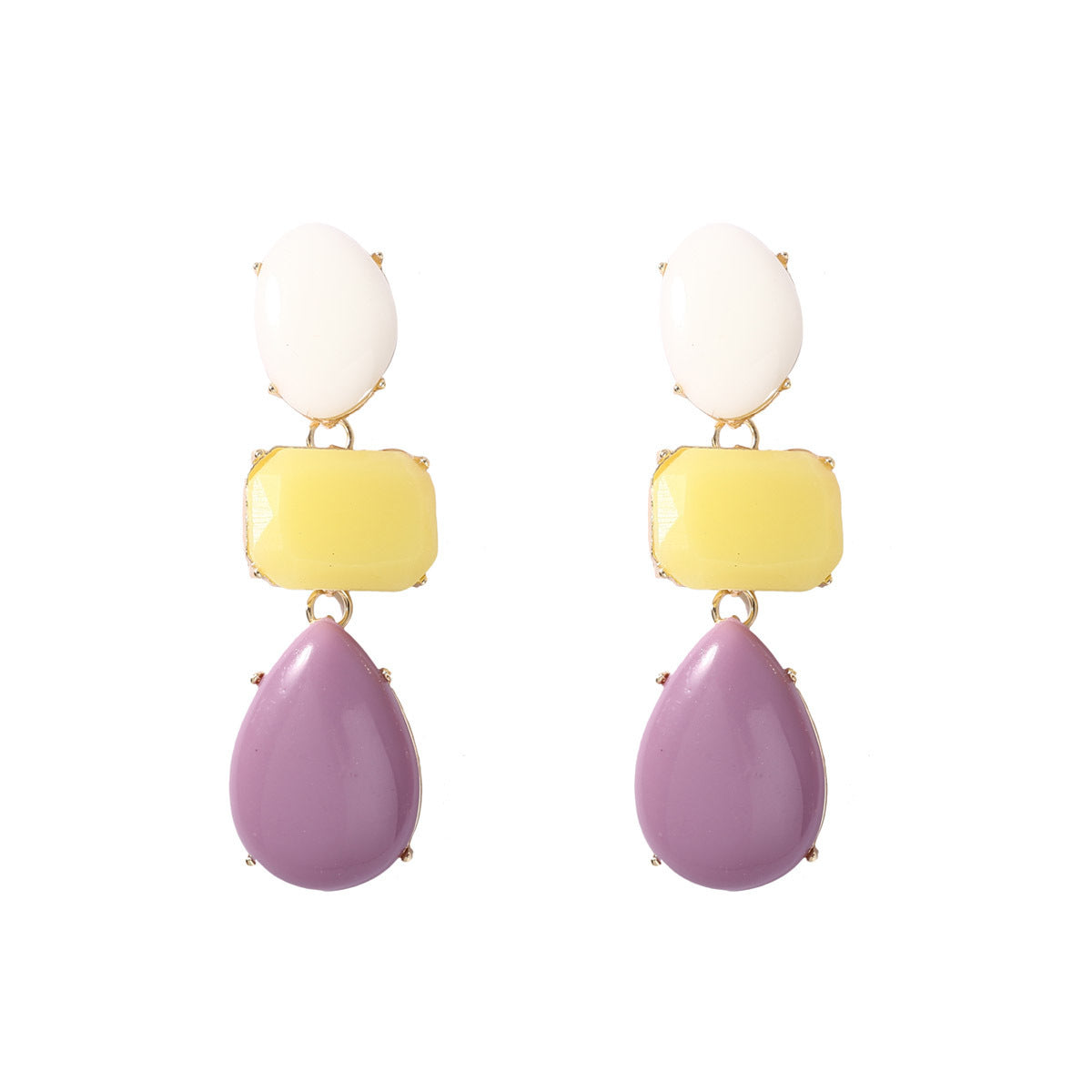 Buy Center Deal-Fashion Jelly Color Water Drop Long Color Earrings