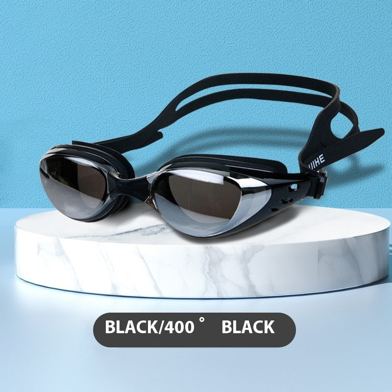 Trending Now at Buy Center: Waterproof Anti-fog Myopia Swimming Goggles Opt6100 Black 400 Degrees