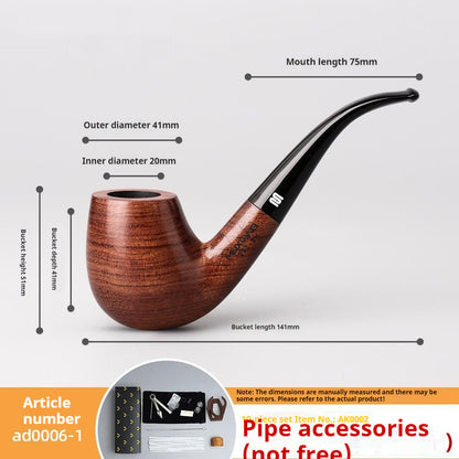 Fresh Arrivals at Buy Center: Costustoot Huanghua Pear Wood Pipe Wooden Hand Bucket Wooden Tobacco Pipe ad0006 1