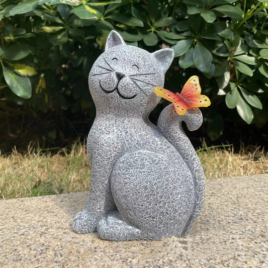 Newly Released at Buy Center: Outdoor Solar Lamp Cute Kitten Ornaments Style240321 14X9X21cm