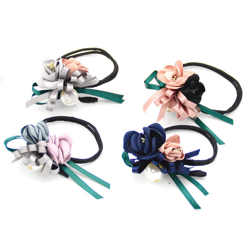 Now Available at Buy Center: aBun Hair Half Bun Pearl Flower Hair Plate Hair Elastic Korean Styling Headdress Hair Accessories