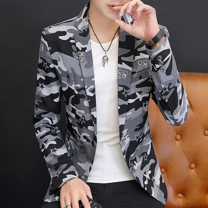 Fresh on the Scene at Buy Center: Men's Casual Camouflage Small Suit