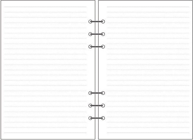 Fresh Arrivals at Buy Center: 6-hole Notebook Loose-leaf Refill Blank Dot Matrix Horizontal Line A5 horizontal line inner page