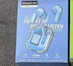 Hot New Items at Buy Center: Sports Long Endurance Transparent Bluetooth Headset Blue HK6 Full Set Packing Box