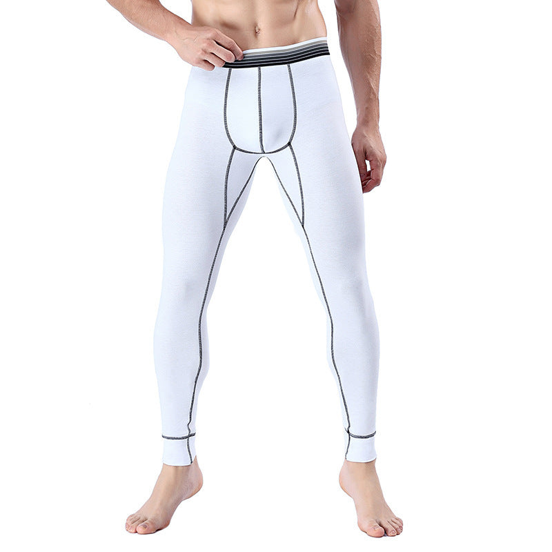 Men's Cropped Long Johns Warm-keeping Pants Cotton Belly-contracting Thin Bottoming Trousers Buy Center