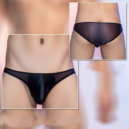 See-through Thin Transparent Silky Men's Low Waist Briefs Buy Center