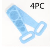 Hot New Items at Buy Center: Bath Towel Silicone Rubbing Back Towel 4PC Sea sky blue