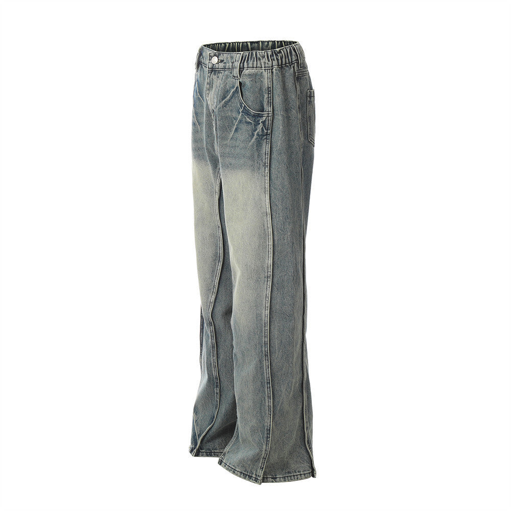 Hot New Items at Buy Center: Irregular Stitching Skinny Jeans For Men