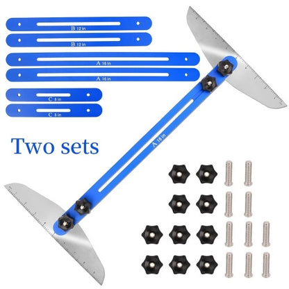 New product Home Stair Decoration Tools Stair Measuring Ruler Blue 2set