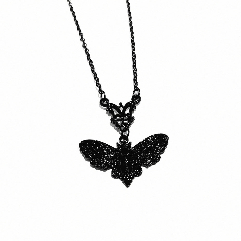 Buy Center Premium-Halloween Moth Cross Necklace Personalized Pendant Style 1