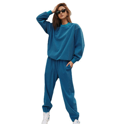 Women's Sports And Leisure Sweater Trousers Suit Buy Center