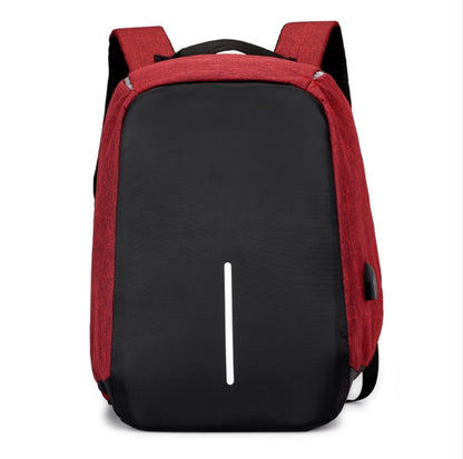 Multi-Functional Water Resistant USB Charging Computer Notebook Backpack Bag Wine Red