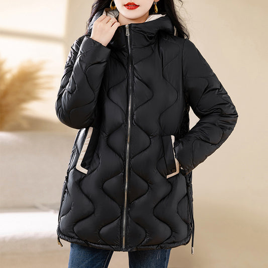 Winter Disposable Cotton-padded Coat For Women Padded Down Jacket Korean Style Mid-length Warm Jacket For Women | Women's Clothing2 | Buy Center