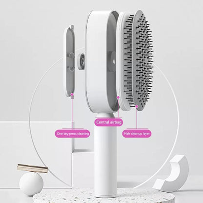 Newly Arrived at Buy Center: Self Cleaning Hair Brush For Women Massage Scalp Promote Blood Circulation Anti Hair Loss 3D Hair Growth Comb Hairbrush Self-Cleaning Hair Brush 3D Air Cushion Massager Brush Airbag Massage Comb B