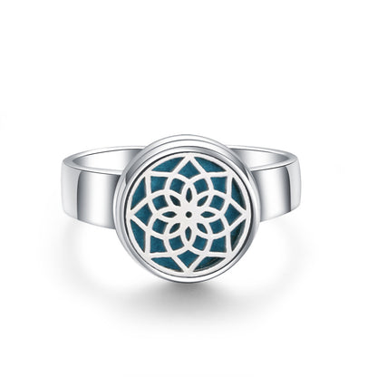 Buy Center Hot Pick-Hollow Adjustable Tree Of Life Titanium Steel Aromatherapy Diffuser Ring 4color Adjustable Opening