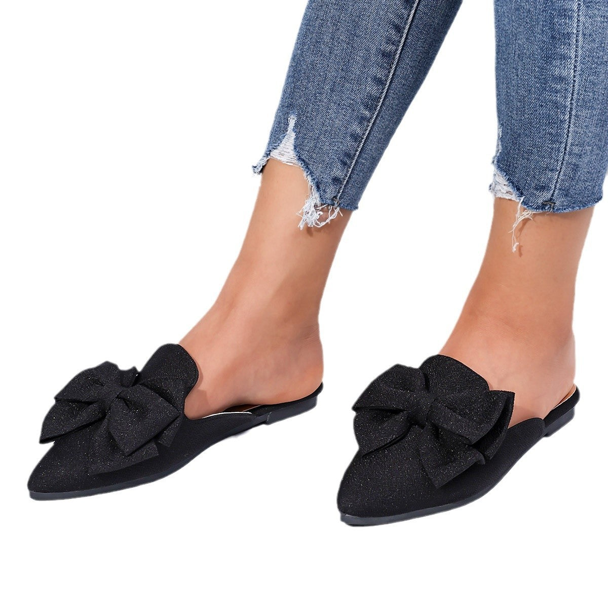 Plus Size Women's Trend Beach Slippers Sandals Bow Buy Center