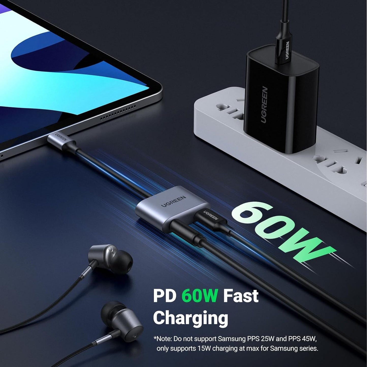 Hot New Items at Buy Center: 2-in-1 USB C To 3.5mm Headphones Adapter, PD Fast Charging, Hi-Res Sound