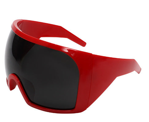 New at Buy Center: Future Technology Sense Super Large Punk Sports Style Mask Integrated Goggles Yumomo Red Frame Gray Piece