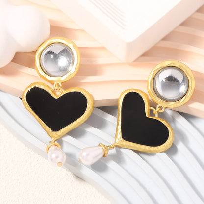 Buy Center Hot Pick-Fashion Pearl Exaggerated Drop Earrings Retro