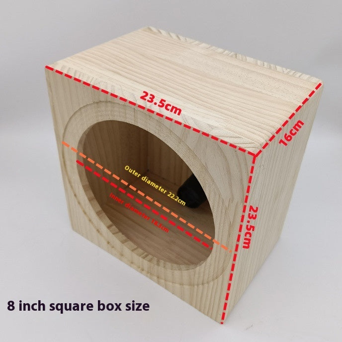 Just Arrived at Buy Center: 4-inch 5-inch 6.5-inch 8-inch Horn Square Solid Wood Wooden Box 8inch solid wood box