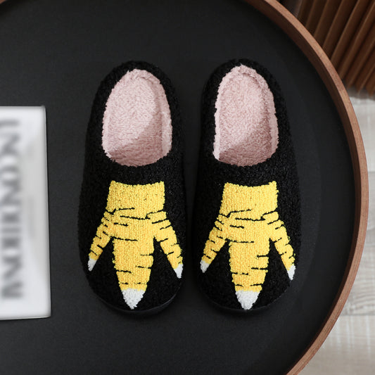 Buy Center Premium-Creative Ostrich Chicken Feet Cotton Slippers Indoor Winter Plush Slippers