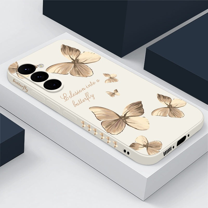 New at Buy Center: Butterfly Phone Case Straight Edge Drop-resistant Graffiti Painted Protective Cover