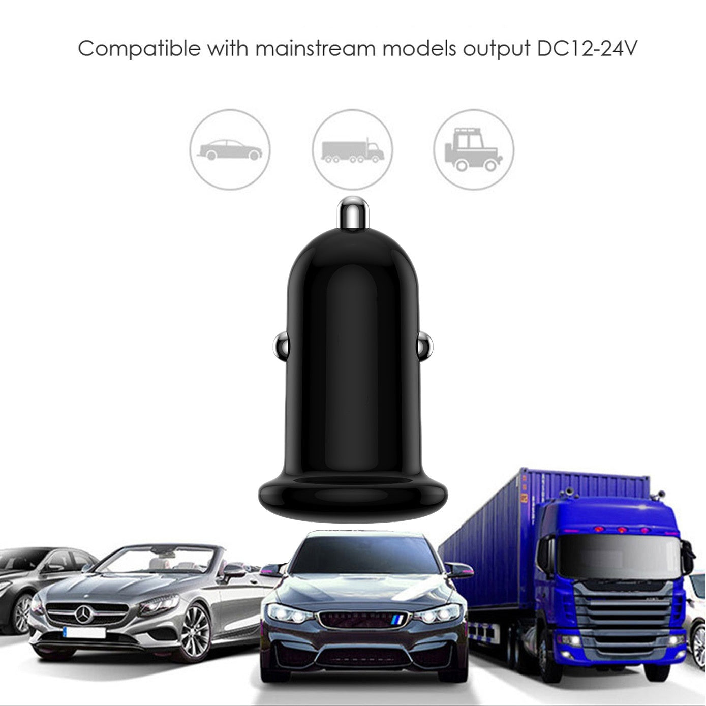 Newly Released at Buy Center: Car Charger Dual-port Usb Fast Charging Mini One To Two