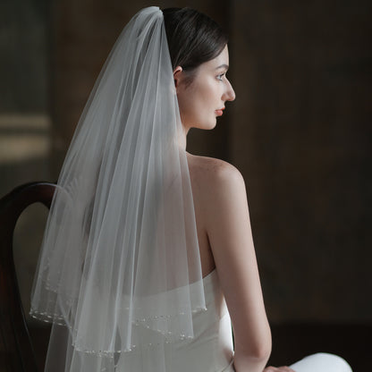 Exquisite Handmade Beaded Bridal Veil Buy Center